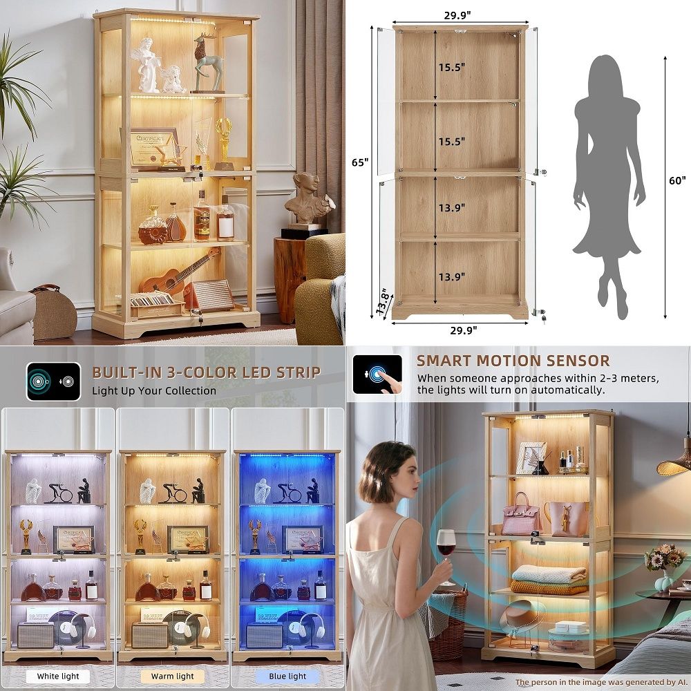 Glass Cabinet Display - Szklana witryna w stylu farmhouse z