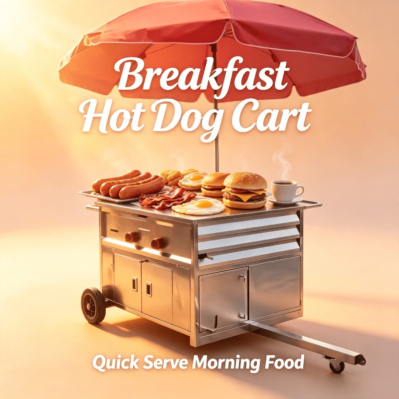 Kompaktowy mobilny wózek na pr – Hot Dog Vending Cart recenzja i cena
