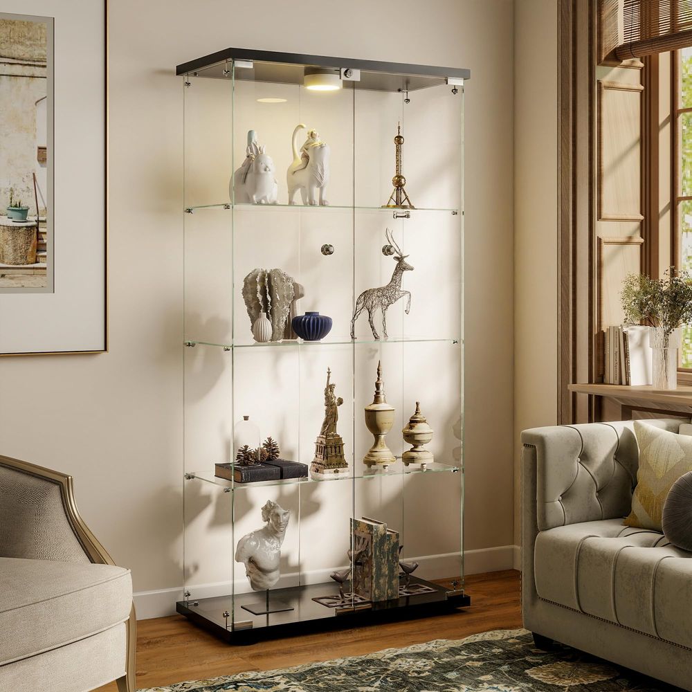 Witryna z oświetleniem LED i z – Glass Cabinet Display recenzja i cena
