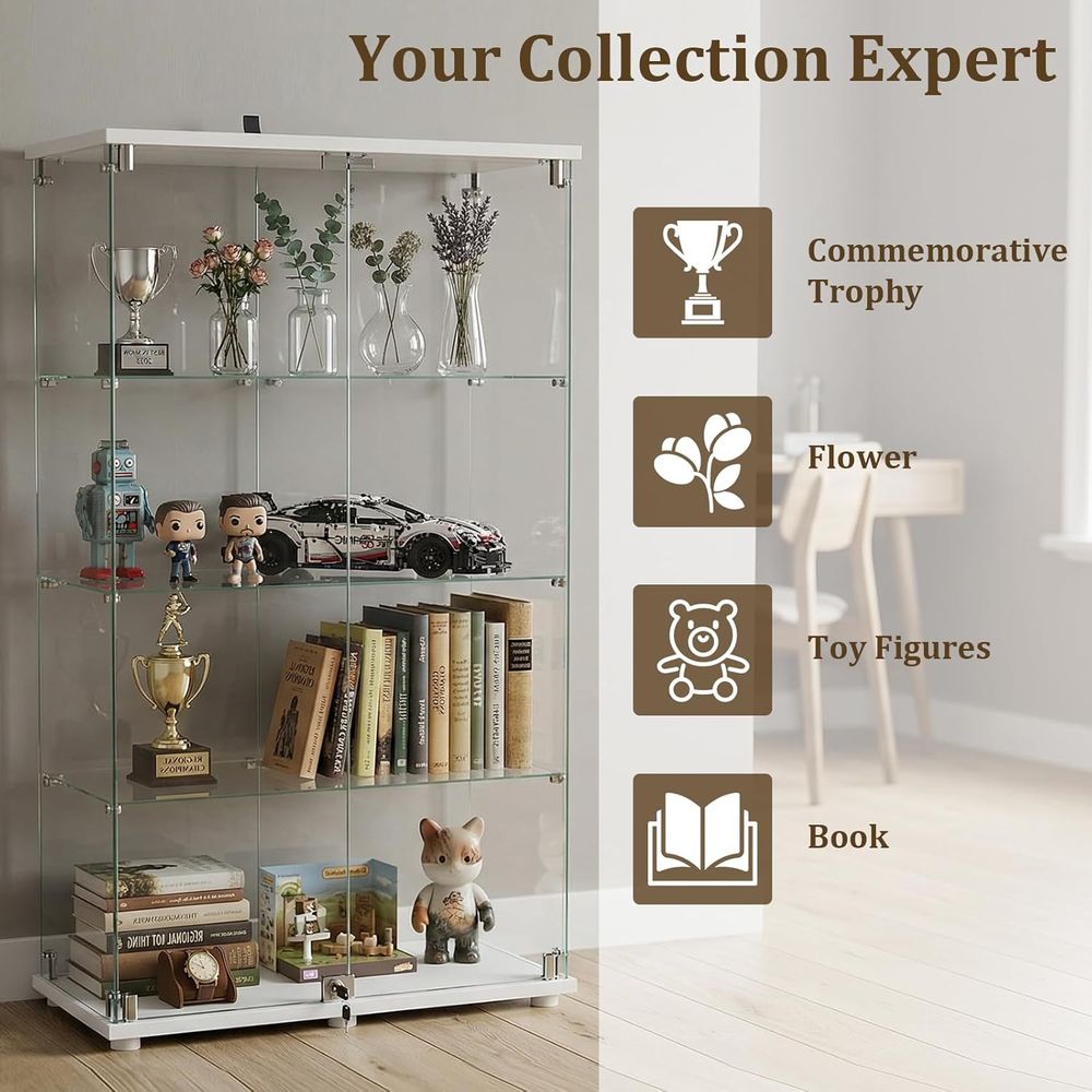 Szklana witryna z hartowanego  – Glass Cabinet Display recenzja i cena