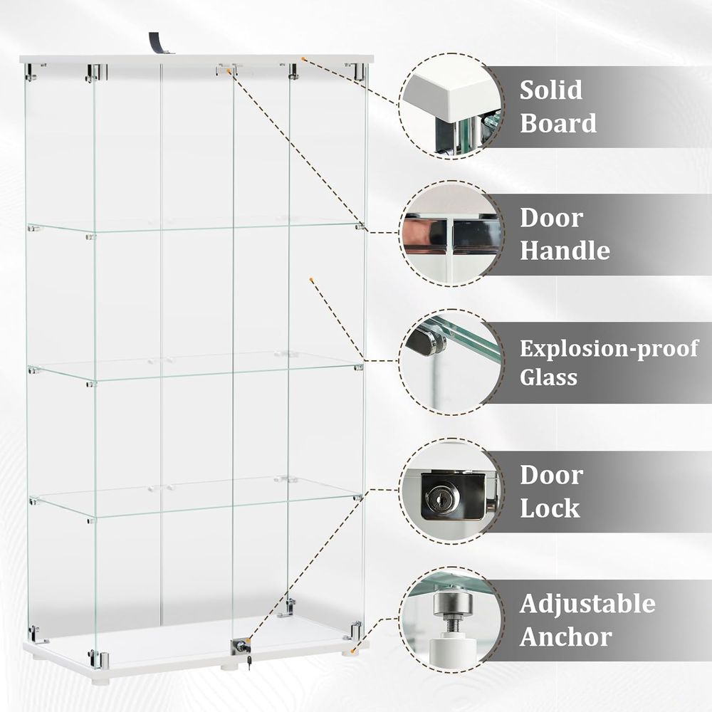 Szklana witryna z hartowanego  – Glass Cabinet Display recenzja i cena