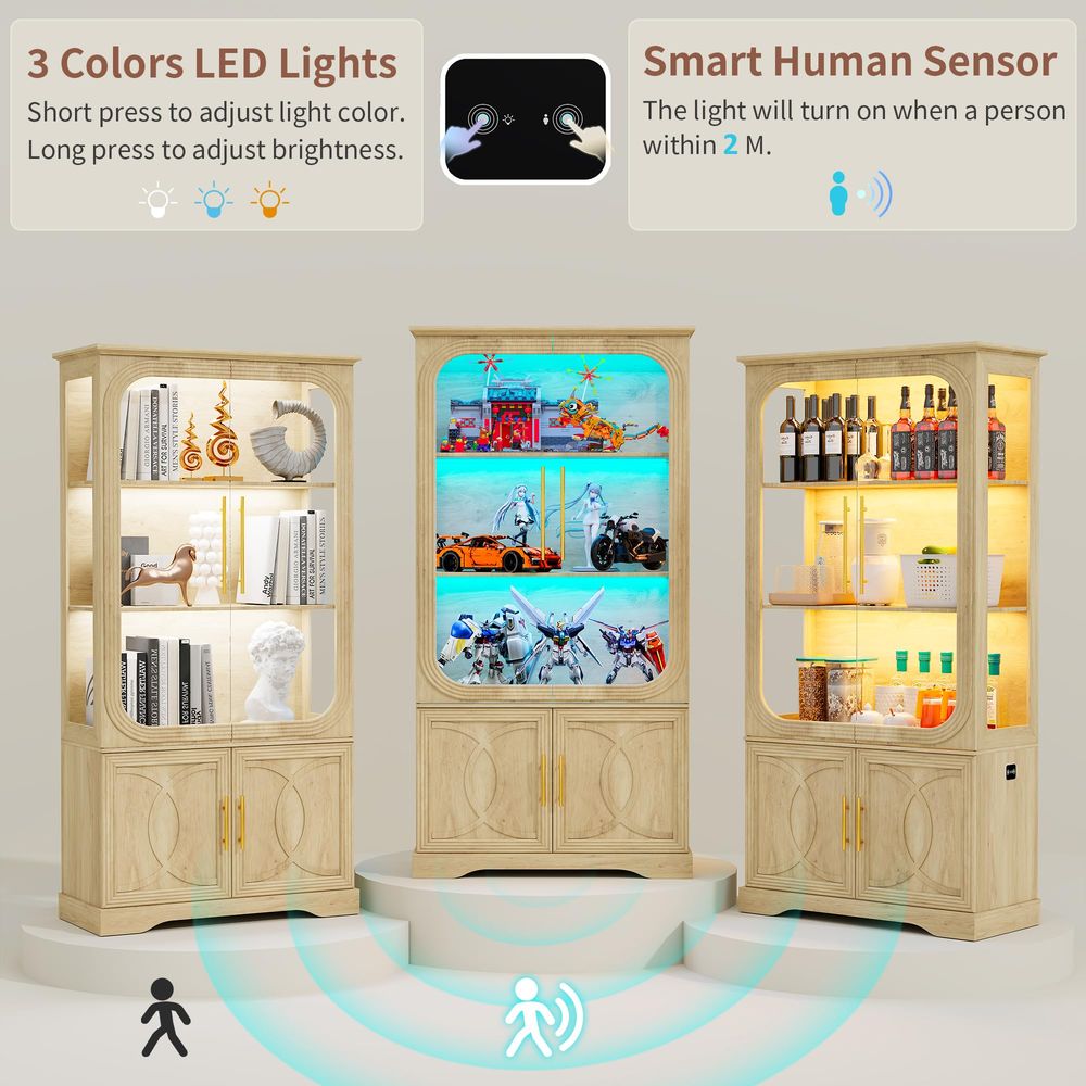 Witryna z szklanymi drzwiami i – Glass Cabinet Display recenzja i cena