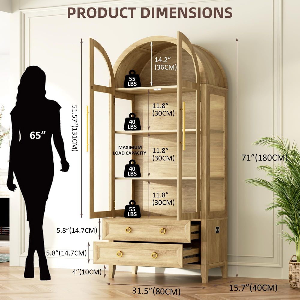 Szafka ekspozycyjna łukowa z s – Glass Cabinet Display recenzja i cena