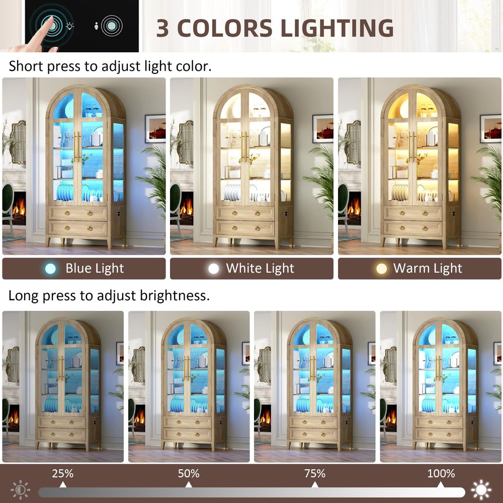 Szafka ekspozycyjna łukowa z s – Glass Cabinet Display recenzja i cena