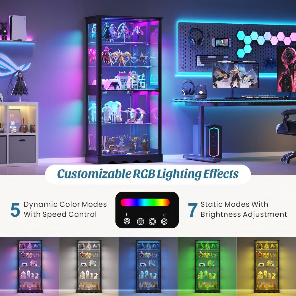 Witryna z szklanymi drzwiami,  – Glass Cabinet Display recenzja i cena