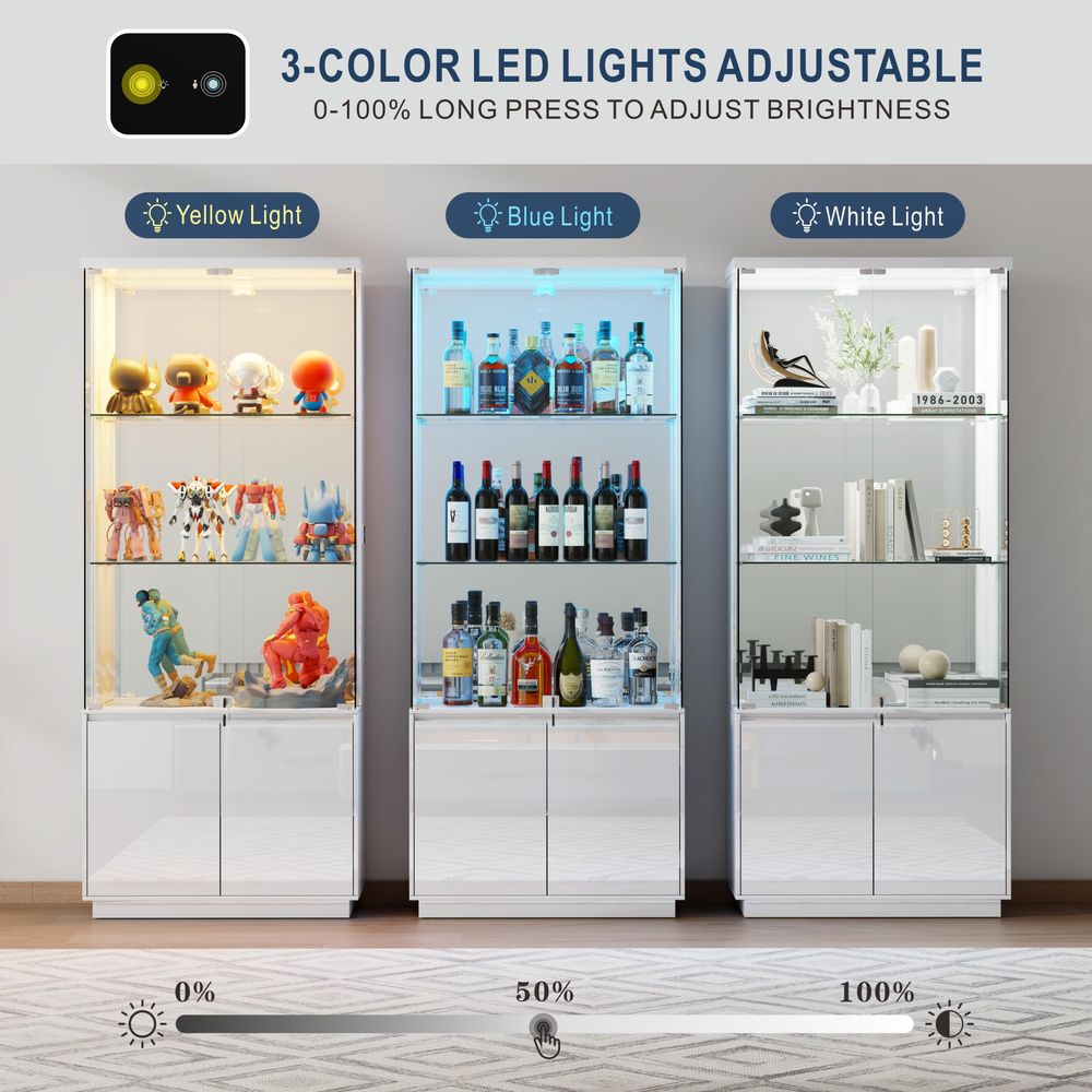 Witryna z szklanymi drzwiami,  – Glass Cabinet Display recenzja i cena