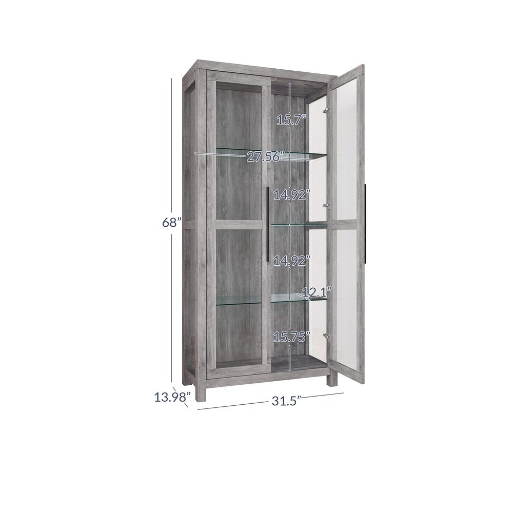 Szklana witryna, wysoka szafka – Glass Cabinet Display recenzja i cena