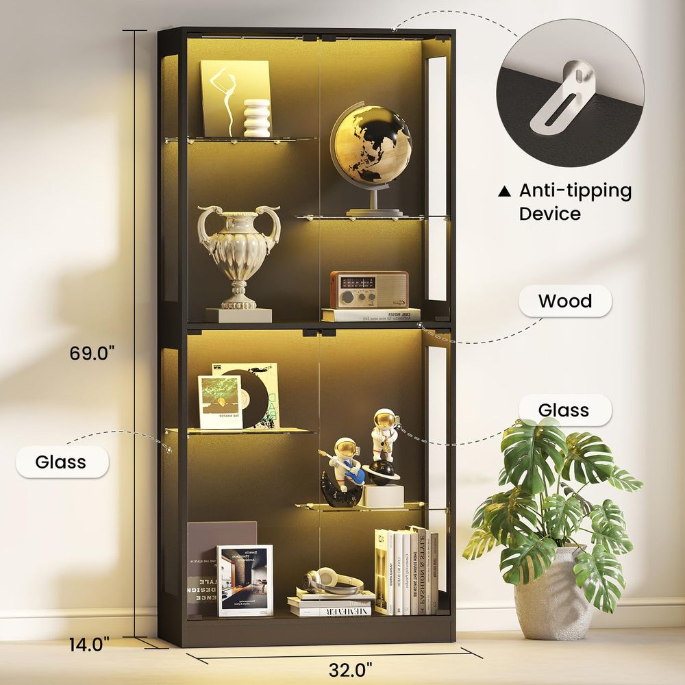 Witryna z szklanymi drzwiami 6 – Glass Cabinet Display recenzja i cena