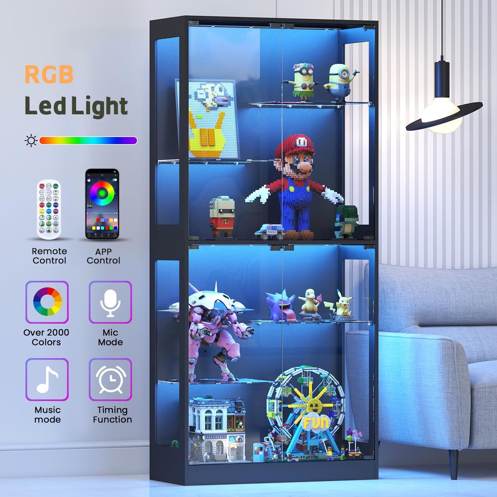 Witryna z szklanymi drzwiami 6 – Glass Cabinet Display recenzja i cena